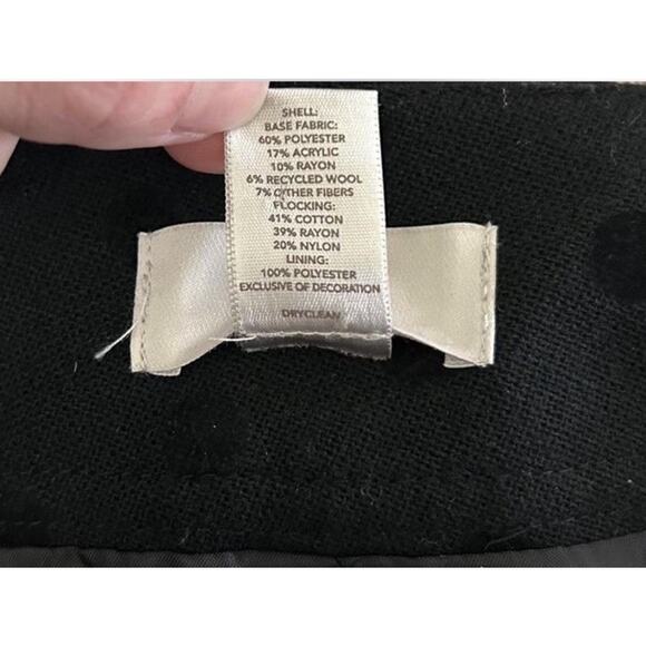 LOFT Women's Size 2 Black Polka Dot Bow Accent Straight Pencil Skirt - Picture 6 of 6